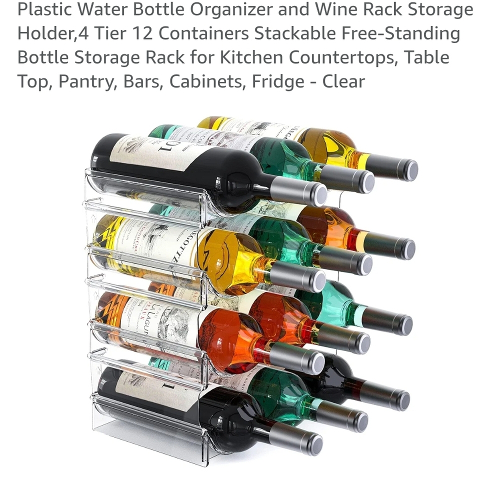 Clear Wine Bottle Organizer Rack